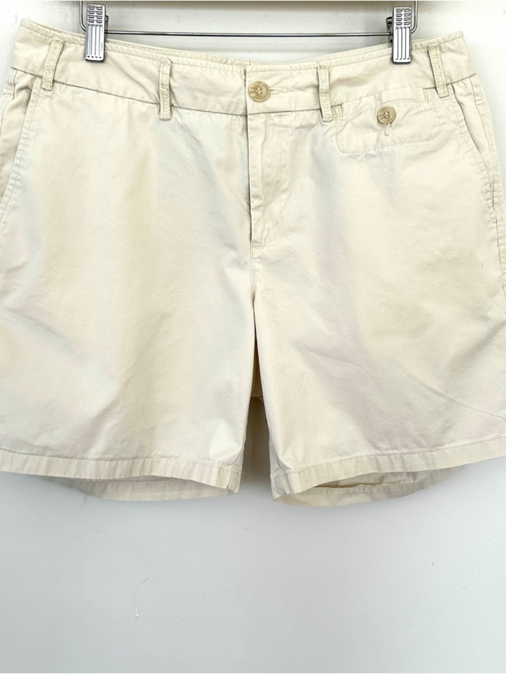 Dockers Cream Shorts, Medium Rise, 💯 Cotton, Petite Size